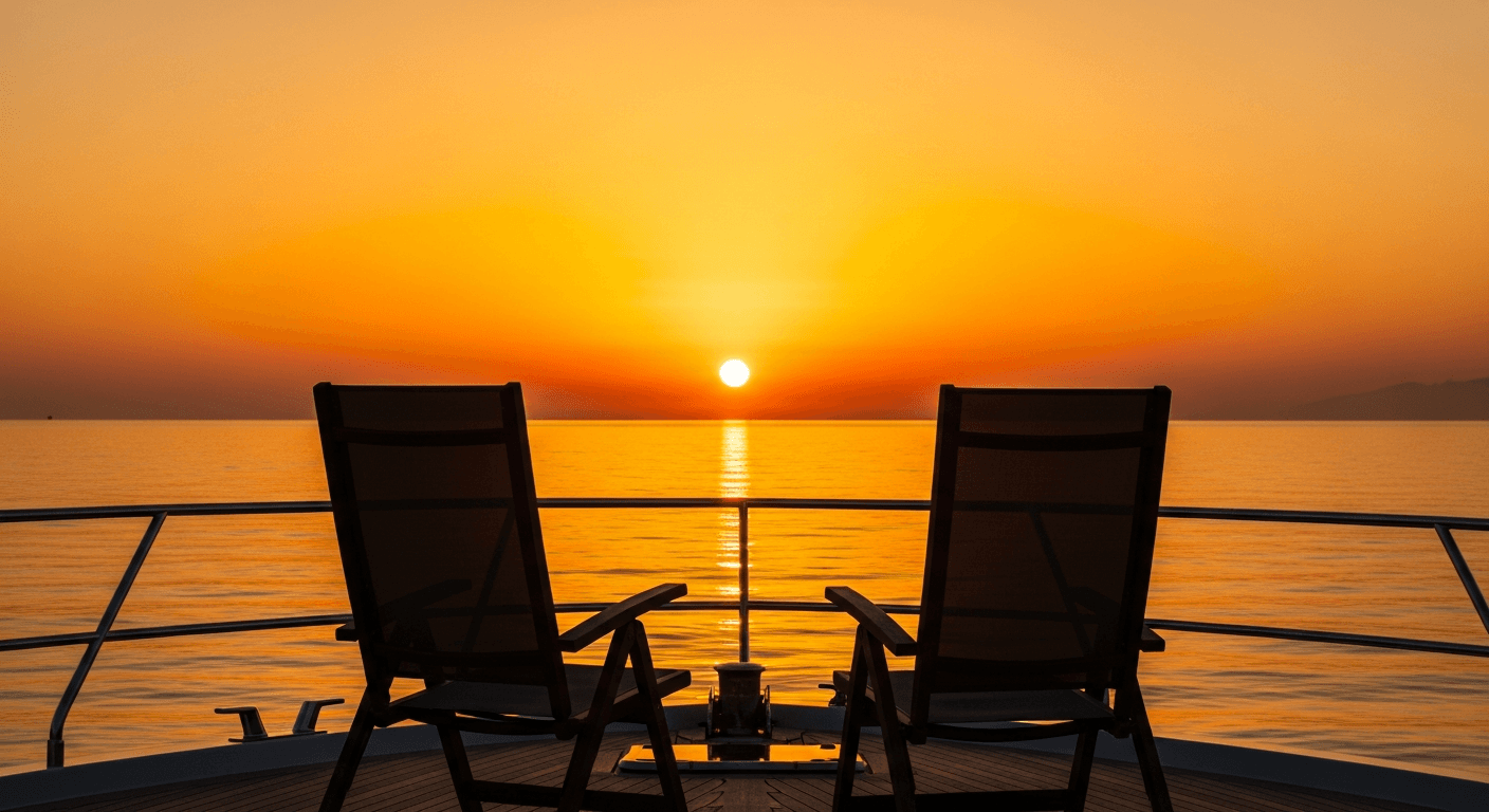 Pareja disfrutando de un paseo en barco