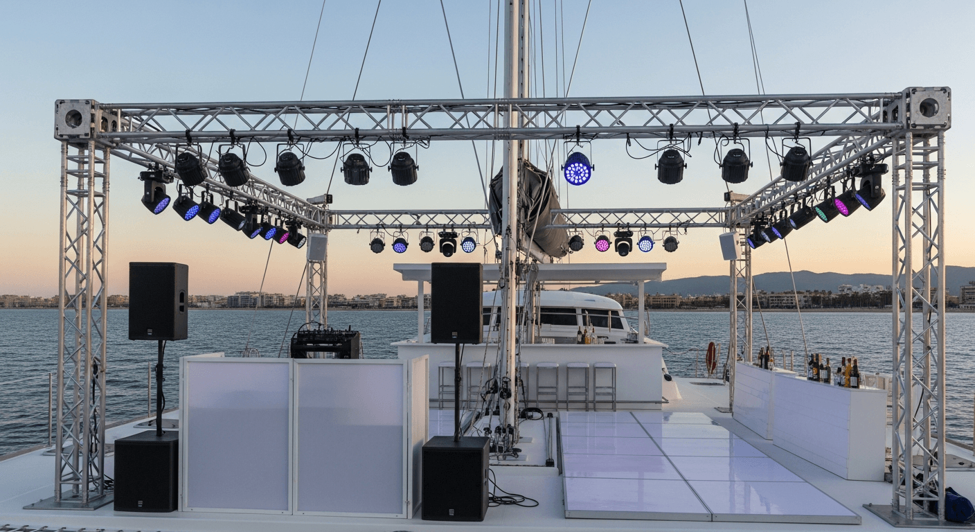 Party Gasts Einsteigen a yacht at the Yachthafen