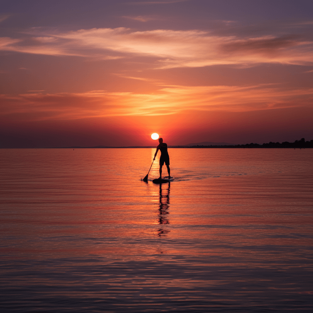 SUP bei Sonnenuntergang – Die bestbewertete Stunde des Tages